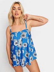 Yours Curve Blue A-Line Tankini - Image 1 of 6