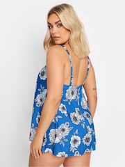 Yours Curve Blue A-Line Tankini - Image 3 of 6