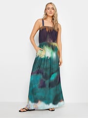 Long Tall Sally Blue Blurred Ombre Strappy Midaxi Dress - Image 2 of 5