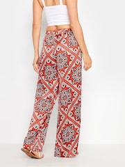 Long Tall Sally Brown Tile Satin Trousers - Image 4 of 6