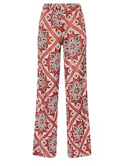 Long Tall Sally Brown Tile Satin Trousers - Image 6 of 6