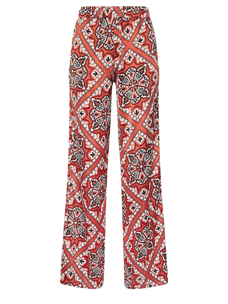 Long Tall Sally Brown Tile Satin Trousers - Image 6 of 6