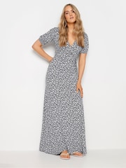 Long Tall Sally Blue Ditsy Wrap Maxi Dress - Image 1 of 5