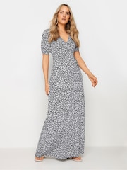 Long Tall Sally Blue Ditsy Wrap Maxi Dress - Image 2 of 5