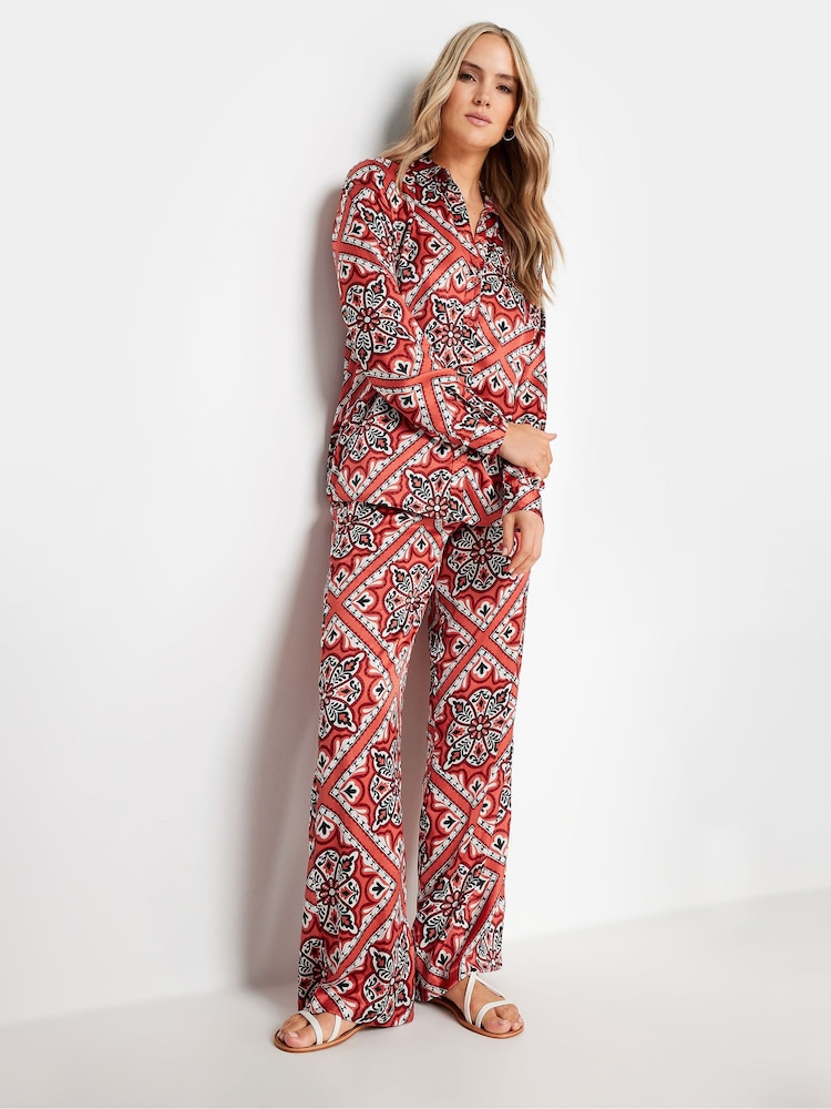 Long Tall Sally Tile Satin Long Sleeve Shirt - Image 3 of 6
