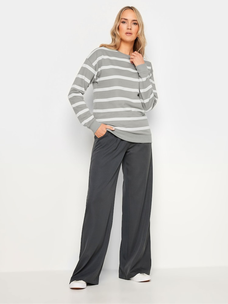 Long Tall Sally Sweatshirt mit Rundhalsausschnitt und Streifen - Bild 2 von 5 Long Tall Sally Sweatshirt mit Rundhalsausschnitt und Streifen - Bild 2 von 5