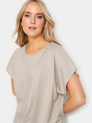 Long Tall Sally Natural Draped Front T-Shirt - Image 5 of 6