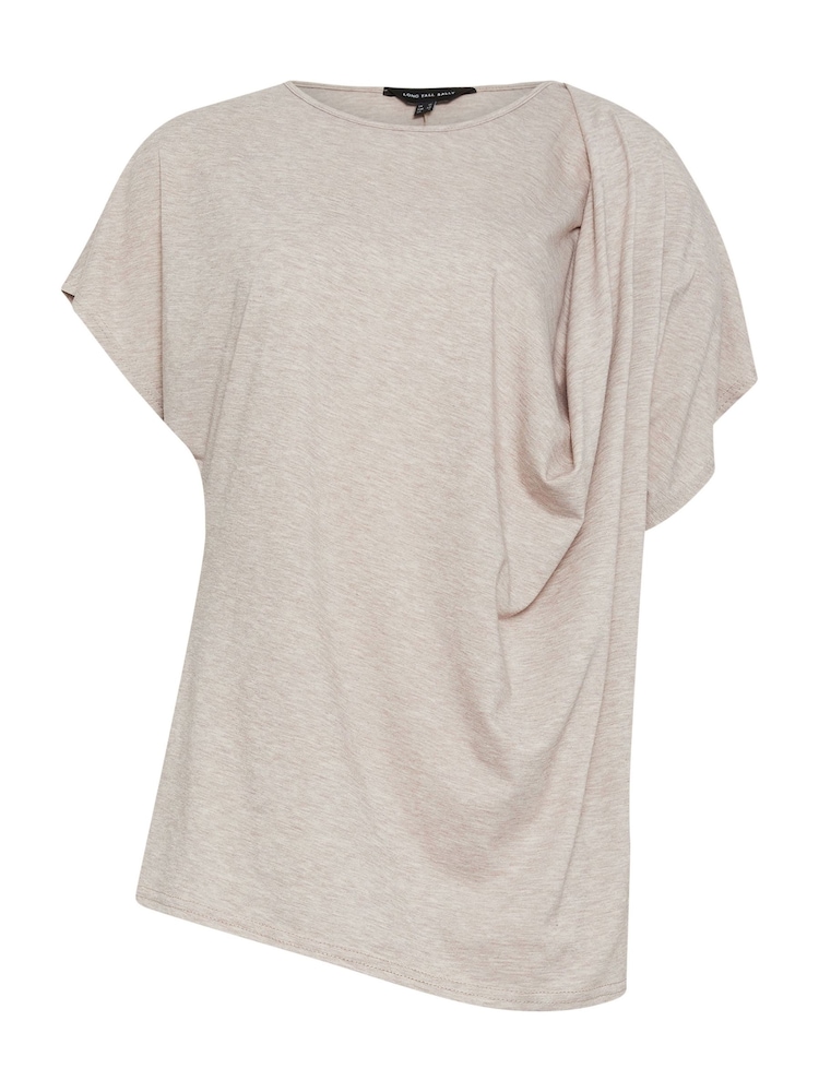 Long Tall Sally Natural Draped Front T-Shirt - Image 6 of 6 Long Tall Sally Natural Draped Front T-Shirt - Image 6 of 6