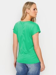 Long Tall Sally Green Textured Cowl Neck Top - Image 2 of 5