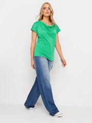 Long Tall Sally Green Textured Cowl Neck Top - Image 3 of 5