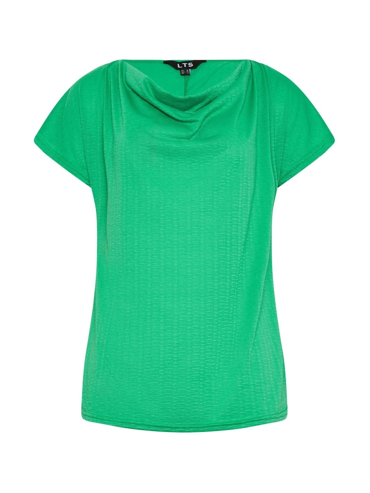Long Tall Sally Green Textured Cowl Neck Top - Image 5 of 5