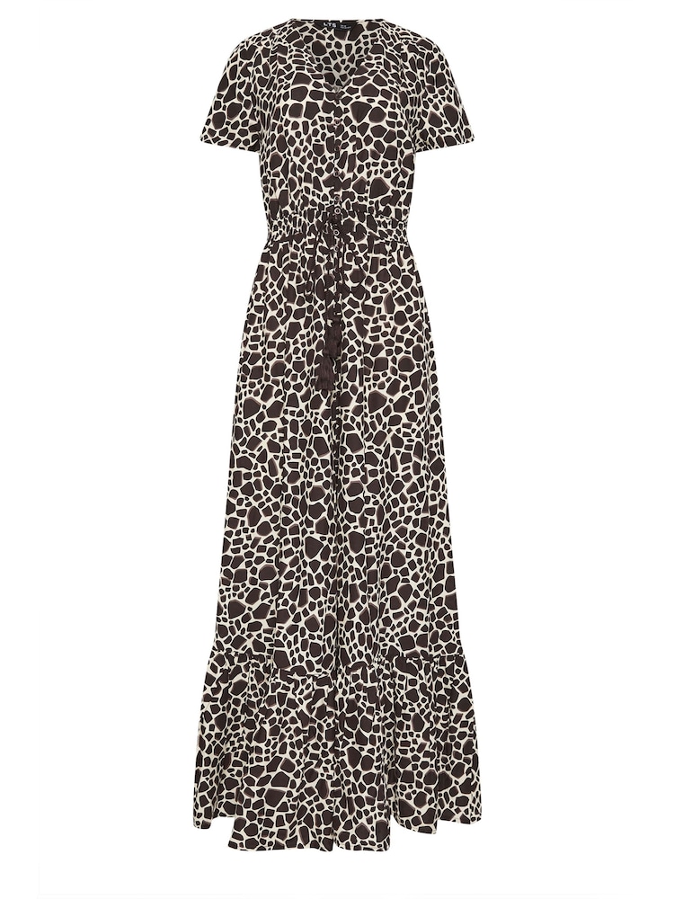 Long Tall Sally Natural Brown Animal Maxi Dress - Image 6 of 6