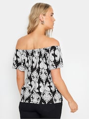 Long Tall Sally – Bardot-Oberteil im Azteken-Stil mit Knopfdetails und Ausschnitt - Bild 3 von 6