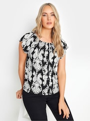 Long Tall Sally – Bardot-Oberteil im Azteken-Stil mit Knopfdetails und Ausschnitt - Bild 4 von 6