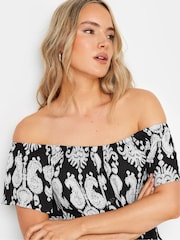 Long Tall Sally – Bardot-Oberteil im Azteken-Stil mit Knopfdetails und Ausschnitt - Bild 5 von 6