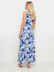 M&Co Blue Petite Twist Front Maxi Dress - Image 3 of 5