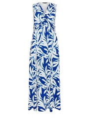 M&Co Blue Petite Twist Front Maxi Dress - Image 5 of 5