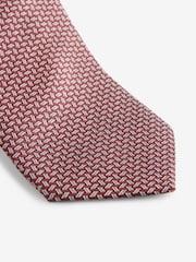 Red/Yellow Gold Silk Textured Tie - Image 2 of 3