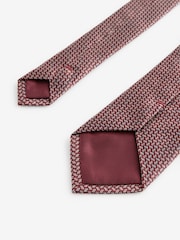 Red/Yellow Gold Silk Textured Tie - Image 3 of 3