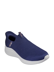 Skechers Blue Ultra Flex 3.0 Smooth Step Wide Fit Trainers - Image 3 of 5