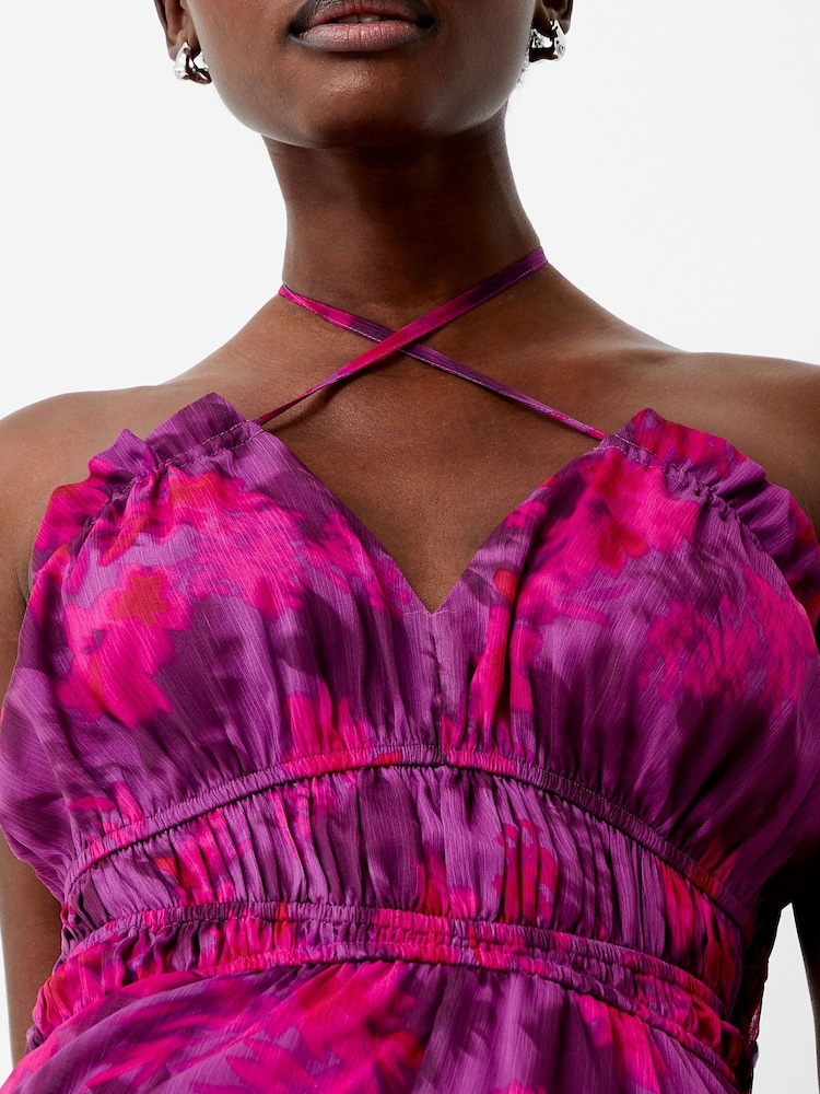 French Connection Pink Arla Hallie Crinkle Dress - Image 3 of 4
