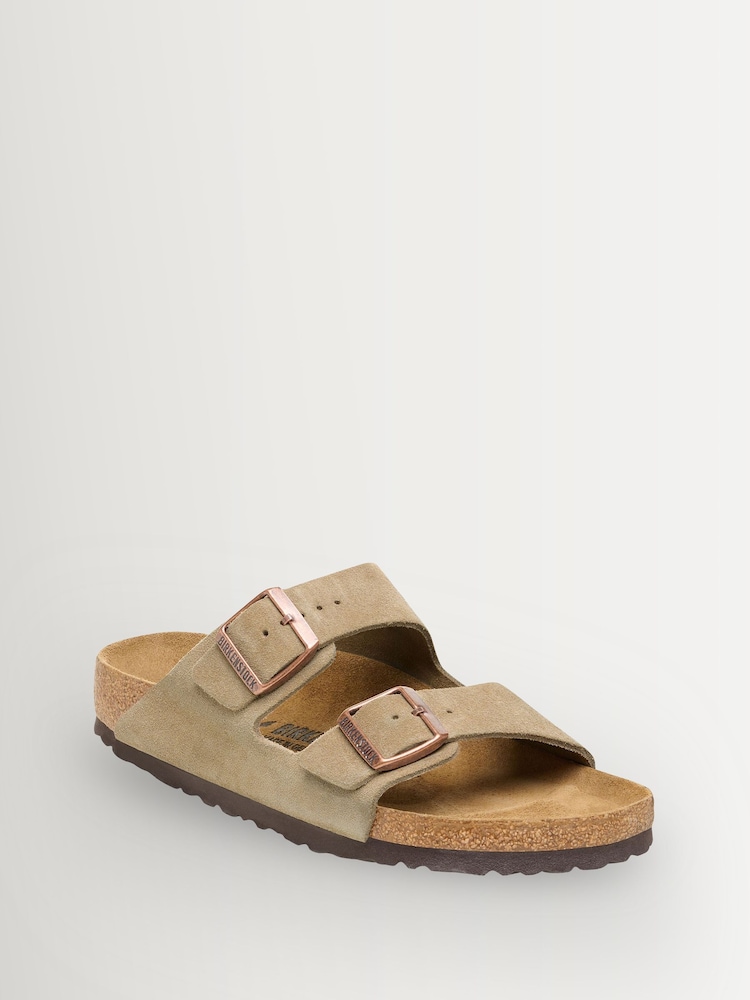 Birkenstock Taupe Brown Arizona Suede Sandals - Image 3 of 3 Birkenstock Taupe Brown Arizona Suede Sandals - Image 3 of 3