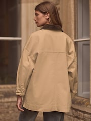 Butter Yellow Corduroy Collar Worker 100% Cotton Jacket - Image 4 of 8
