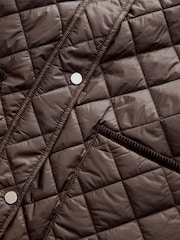 Chocolate Brown Longline Heritage Quilted Jacket - Image 7 of 7