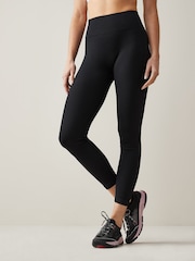 Noir - Legging taille haute côtelé sans coutures - Image 1 de 4