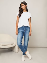 Lipsy White/ Grey Round Neck Tshirt Multipack - Image 3 of 7