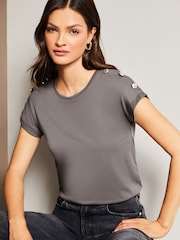 Lipsy White/ Grey Round Neck Tshirt Multipack - Image 5 of 7