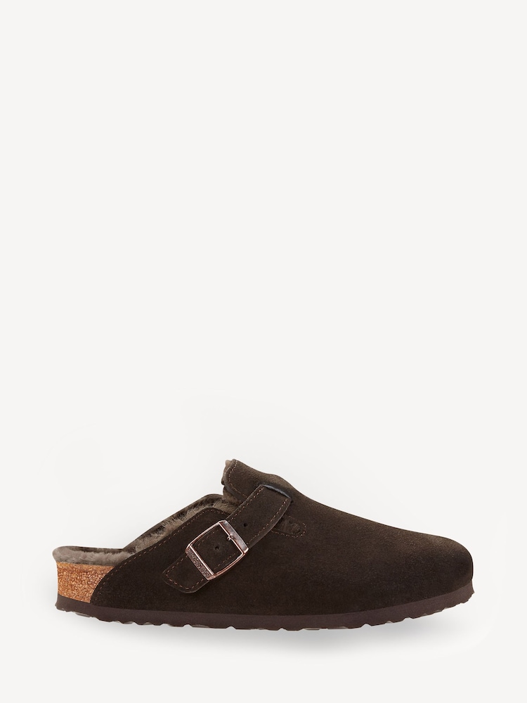 Birkenstock Brown Boston Suede Leather Sandals - Image 1 of 3 Birkenstock Brown Boston Suede Leather Sandals - Image 1 of 3