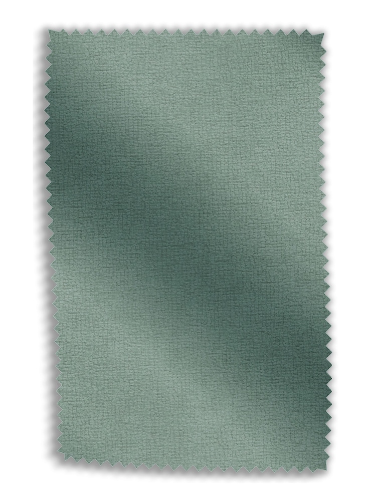 Plush Chenille Slate Teal Blue Mayfair Upholstered Hotel Bed Frame with Ottoman Storage Bedside Tables and Lights - Image 8 of 8