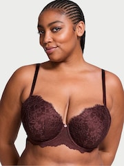 Victoria's Secret Burgundy Purple Lace Lightly Lined Demi Bra - Image 1 of 5