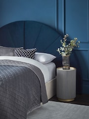 Soft Velvet Navy Savannah Upholstered Headboard - Image 1 of 6