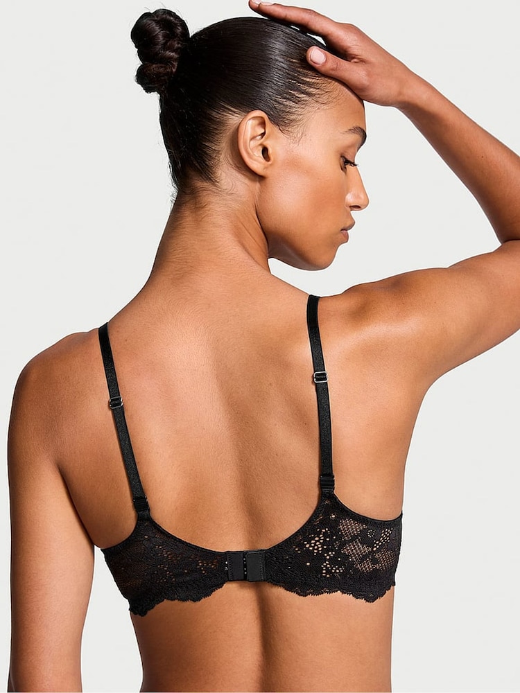 Victoria's Secret Black Lightly Lined Demi Lace Bra - Image 2 of 6