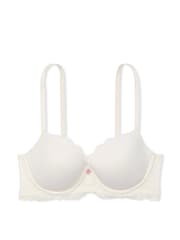Victoria's Secret Coconut White Lace Trim Lightly Lined Demi Bra - Image 3 of 5