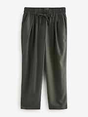 Olive Green Premium Wool Rich Wide Leg Trousers - Image 5 of 7