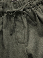 Olive Green Premium Wool Rich Wide Leg Trousers - Image 6 of 7