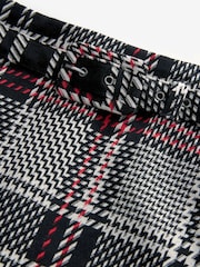 Red Check Mini Belted Ponte Skirt - Image 7 of 8