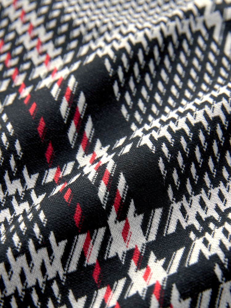 Red Check Mini Belted Ponte Skirt - Image 8 of 8