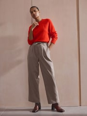 Natural Premium Wool Rich Wide Leg Trousers - Image 2 of 5