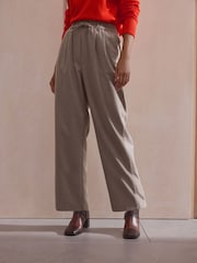Natural Premium Wool Rich Wide Leg Trousers - Image 3 of 5