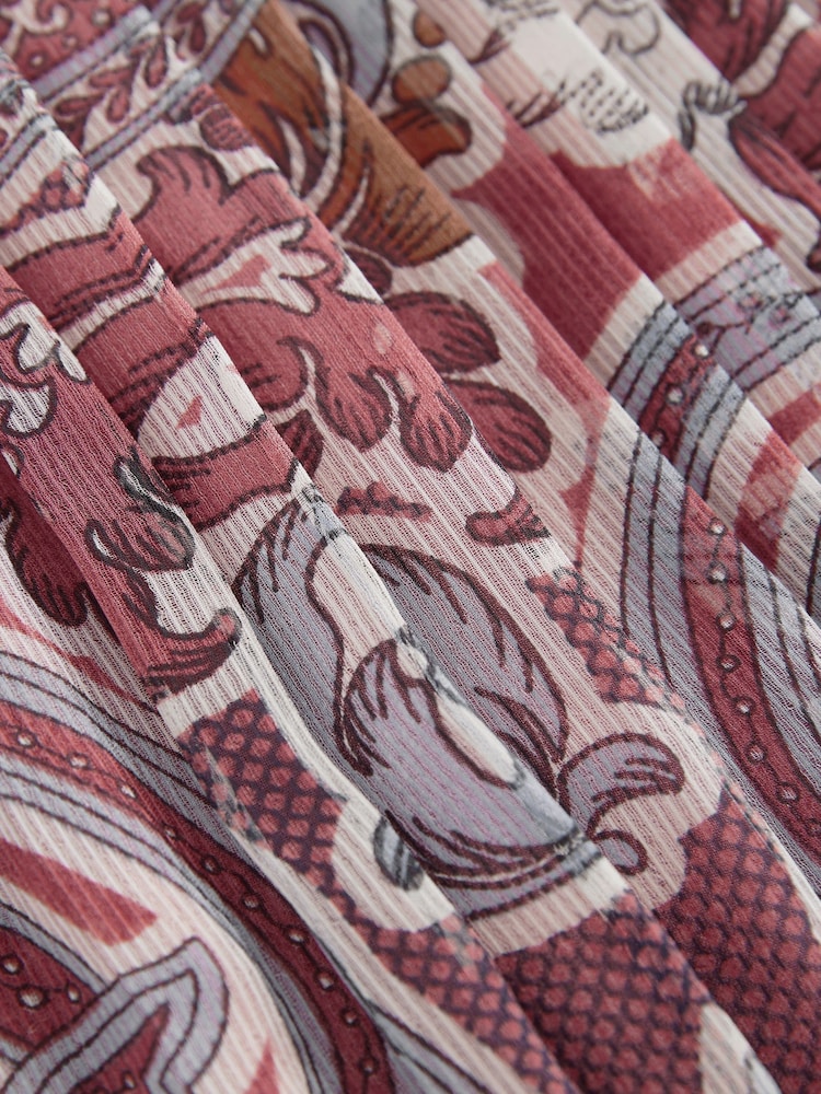 Boho Pink Printed Midi Skirt - Image 7 of 7