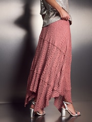 Pink Lace Maxi Skirt - Image 4 of 7