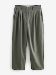 Olive Green Premium Wool Rich Tapered Trousers - Image 6 of 8