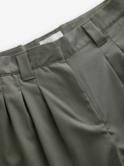 Olive Green Premium Wool Rich Tapered Trousers - Image 7 of 8