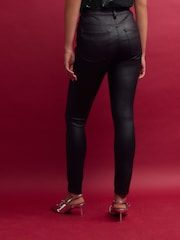 Black Coated Ponte Trousers - Image 3 of 7