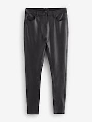 Black Coated Ponte Trousers - Image 5 of 7