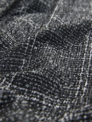 Schwarz - Boucle Sparkle Hose mit weitem Bein und Karomuster - Bild 8 von 8